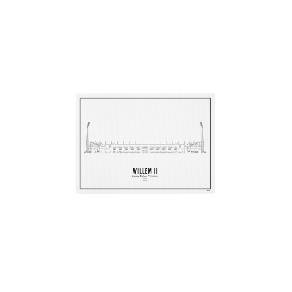 Willem II WIJCK Print Koning Willem  II Stadion Ansichtkaart
