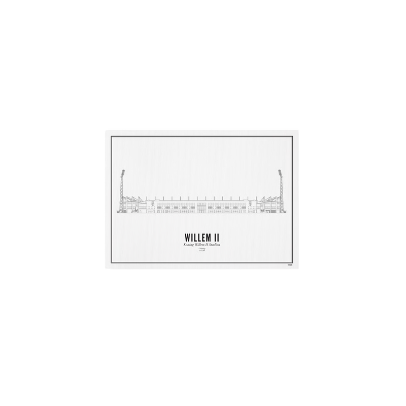 Willem II WIJCK Print Koning Willem  II Stadion Ansichtkaart