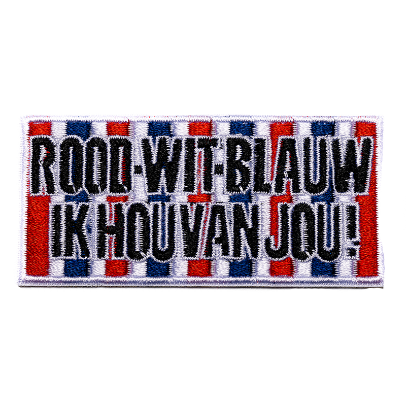 Willem II Carnaval Embleem - Rood-Wit-Blauw Ik Hou Van Jou